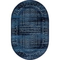 thumbnail image 1 of Unique Loom District Collection, Area Rug, Blue, 3' 3" x 5' 3", Oval, 1 of 10