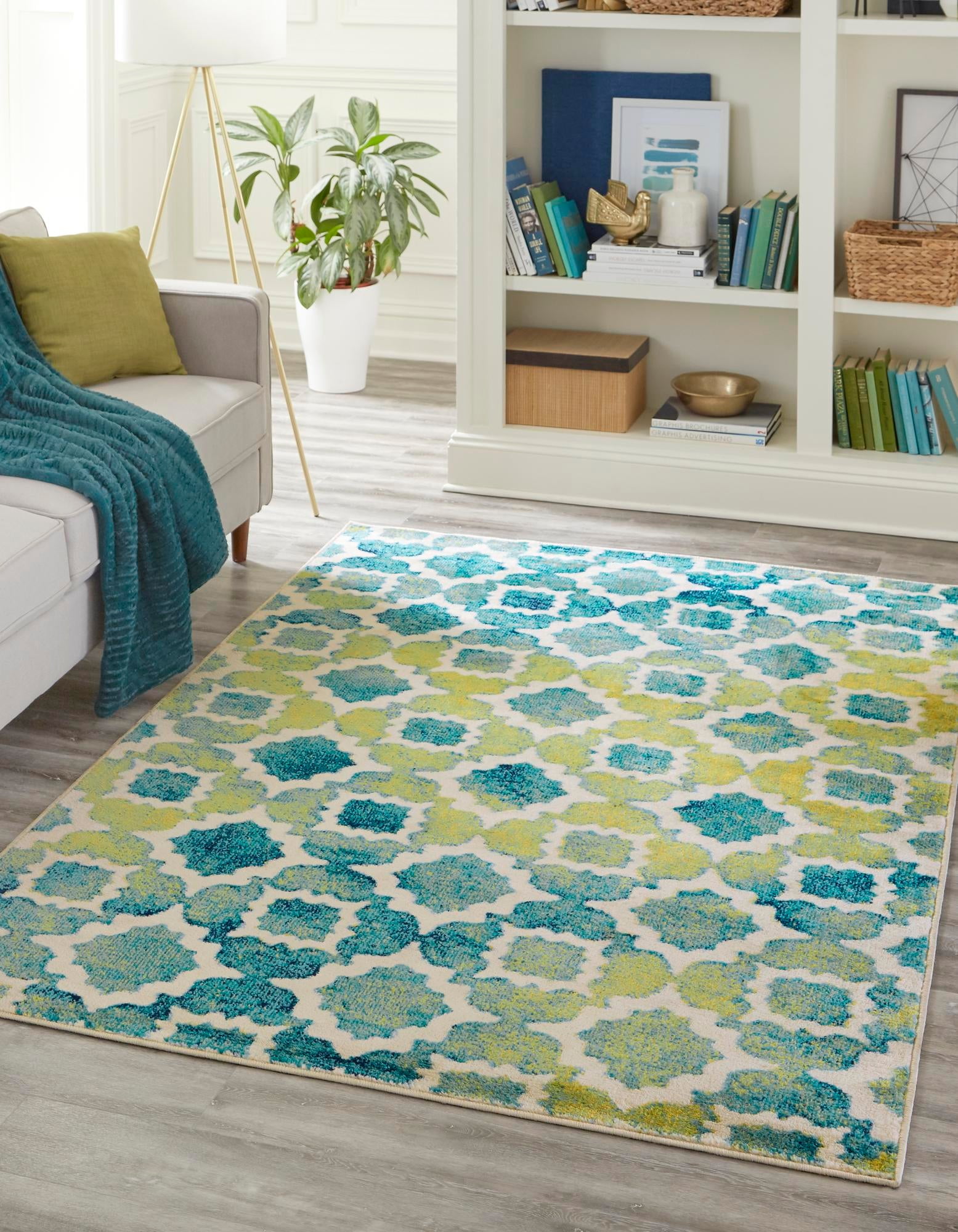 Unique Loom Dodd Azalea Rug Blue/Light Blue 10' x 14' 1" Rectangle ...