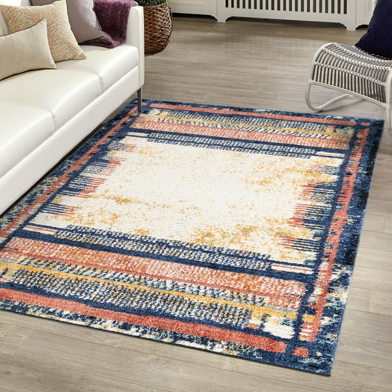 Unique Loom Tagine Collection Area Rug - Donya (4' x 6' Rectangle Multi/Black)
