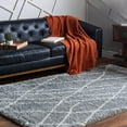 thumbnail image 1 of Unique Loom Soft Touch Shag Collection Area Rug - Dora (8' x 10' Rectangle Cloud Gray/Ivory), 1 of 6