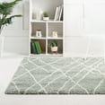 thumbnail image 1 of Unique Loom Soft Touch Shag Collection Area Rug - Dora (4' 1" Square Sage Green/Ivory), 1 of 7
