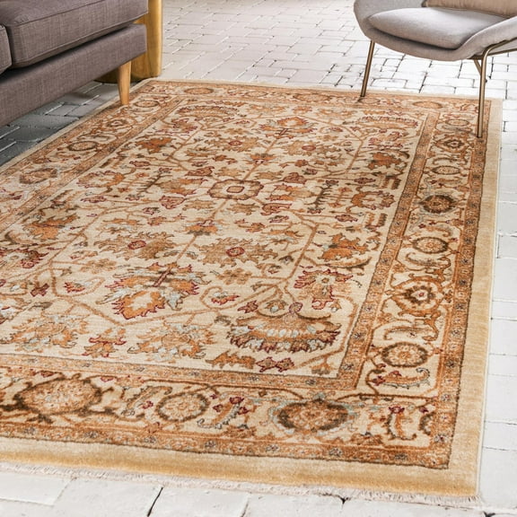 Unique Loom Dorchester Collection Area Rug - Alcott (4' 1" x 6' 1" Rectangle Cream/Ivory)