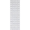 thumbnail image 1 of Unique Loom Dots Matrix Trellis Rug White/Gray 3' x 10' Runner Geometric Coastal Perfect For Bathroom Hallway Mud Room Laundry Room, 1 of 4
