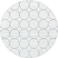 thumbnail image 1 of Unique Loom Dots Matrix Trellis Rug White/Gray 8' Round Geometric Coastal Perfect For Dining Room Entryway Bed Room, 1 of 3
