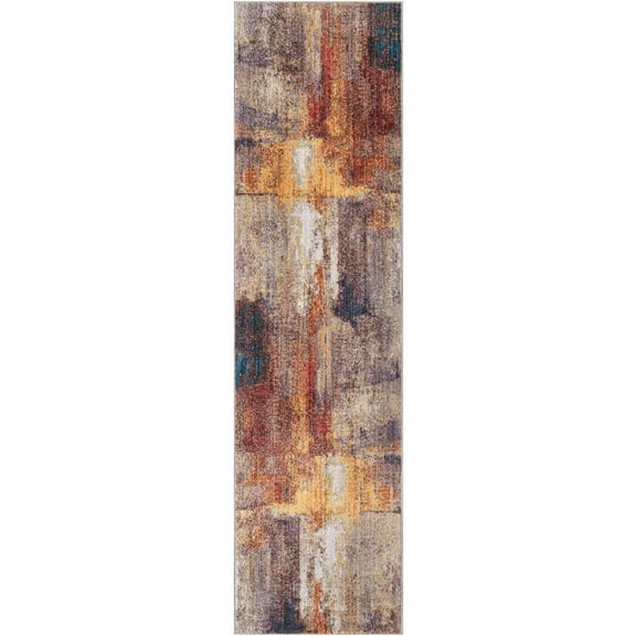 Unique Loom Downtown Flatiron Area Rug 2' 7" x 10' 0", Runner Multi