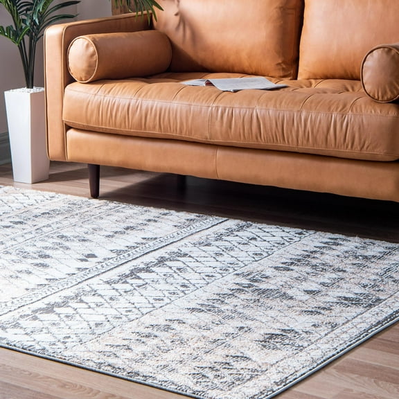 Unique Loom Leipzig Collection Area Rug - Dresden (9' x 12' 2" Rectangle Beige/Gray)
