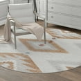 thumbnail image 1 of Unique Loom Eco Southwestern Collection Area Rug - Winslow (7' Round Ivory/Gray), 1 of 8