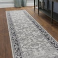 thumbnail image 1 of Unique Loom Eco Traditional Collection Area Rug - Animate (2' 7" x 12' Runner Ivory Gray/Black), 1 of 7