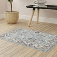 thumbnail image 1 of Unique Loom Eco Traditional Collection Area Rug - Animate (4' x 6' Rectangle Harbor Blue/Beige), 1 of 7