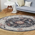thumbnail image 1 of Unique Loom Eco Traditional Collection Area Rug - Animate (7' Round Charcoal Gray/Gray), 1 of 6