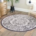 thumbnail image 1 of Unique Loom Eco Traditional Collection Area Rug - Salvage (3' 3" Round Ivory/Black), 1 of 7
