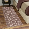 thumbnail image 1 of Unique Loom Eco Trellis Collection Area Rug - Mondo (2' x 8' Runner Dusty Rose/Ivory), 1 of 6