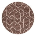 thumbnail image 1 of Unique Loom Eco Trellis Collection Area Rug - Mondo (3' 3" Round Dusty Rose/Ivory), 1 of 12