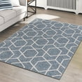 thumbnail image 1 of Unique Loom Eco Trellis Collection Area Rug - Mondo (7' 10" x 10' Rectangle Harbor Blue/Ivory), 1 of 6