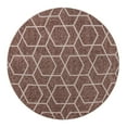 thumbnail image 1 of Unique Loom Eco Trellis Collection Area Rug - Mondo (7' Round Dusty Rose/Ivory), 1 of 12