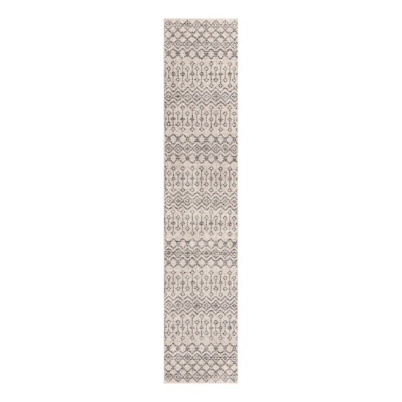 Unique Loom Eco Trellis Collection Area Rug - Native (2' 7" x 12' Runner Ivory/Gray)