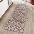 thumbnail image 1 of Unique Loom Eco Trellis Collection Area Rug - Native (2' x 6' Runner Dusty Rose/Ivory), 1 of 7