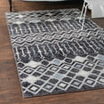 thumbnail image 1 of Unique Loom Eco Trellis Collection Area Rug - Native (4' x 6' Rectangle Charcoal Gray/Light Blue), 1 of 7