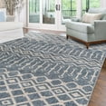 thumbnail image 1 of Unique Loom Eco Trellis Collection Area Rug - Native (7' 10" x 10' Rectangle Harbor Blue/Ivory), 1 of 7