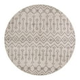 thumbnail image 1 of Unique Loom Eco Trellis Collection Area Rug - Native (7' Round Ivory/Gray), 1 of 12