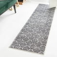thumbnail image 1 of Unique Loom Eco Trellis Collection Area Rug - Osage (2' x 6' Runner Charcoal Ivory), 1 of 7