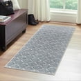 thumbnail image 1 of Unique Loom Eco Trellis Collection Area Rug - Osage (2' x 6' Runner Harbor Blue/Ivory), 1 of 6