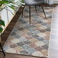 thumbnail image 1 of Unique Loom Eco Trellis Collection Area Rug - Osage (2' x 6' Runner Multi/Blue), 1 of 7