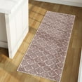 thumbnail image 1 of Unique Loom Eco Trellis Collection Area Rug - Osage (2' x 8' Runner Dusty Rose/Ivory), 1 of 7