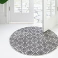thumbnail image 1 of Unique Loom Eco Trellis Collection Area Rug - Osage (3' 3" Round Charcoal Ivory), 1 of 7