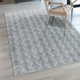 thumbnail image 1 of Unique Loom Eco Trellis Collection Area Rug - Osage (4' x 6' Rectangle Harbor Blue/Ivory), 1 of 7