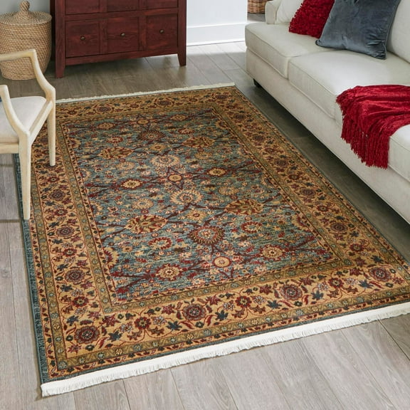Unique Loom Edinburgh Collection Area Rug - Monroe (2' 2" x 3' 1" Rectangle Blue/Brown)