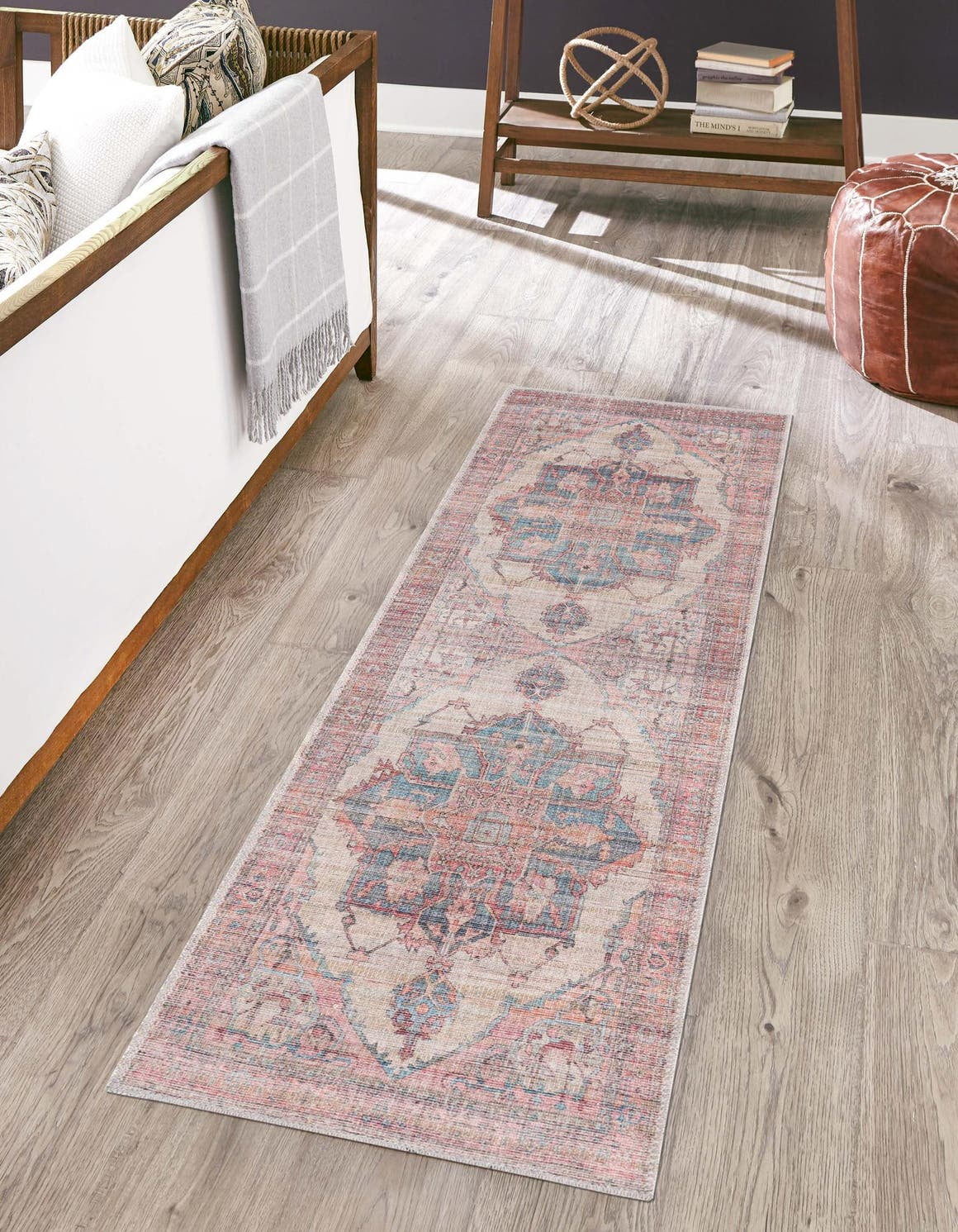 Ivory and Beige Flat Woven Reversible Runner Rug