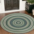thumbnail image 1 of Unique Loom Baja Outdoor Collection Area Rug - Ensenada (3' 3" Round Blue/Navy Blue), 1 of 7