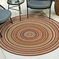 thumbnail image 1 of Unique Loom Baja Outdoor Collection Area Rug - Ensenada (3' 3" Round Burgundy/Green), 1 of 7