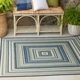 thumbnail image 1 of Unique Loom Baja Outdoor Collection Area Rug - Ensenada (5' 3" Square Blue/Navy Blue), 1 of 7