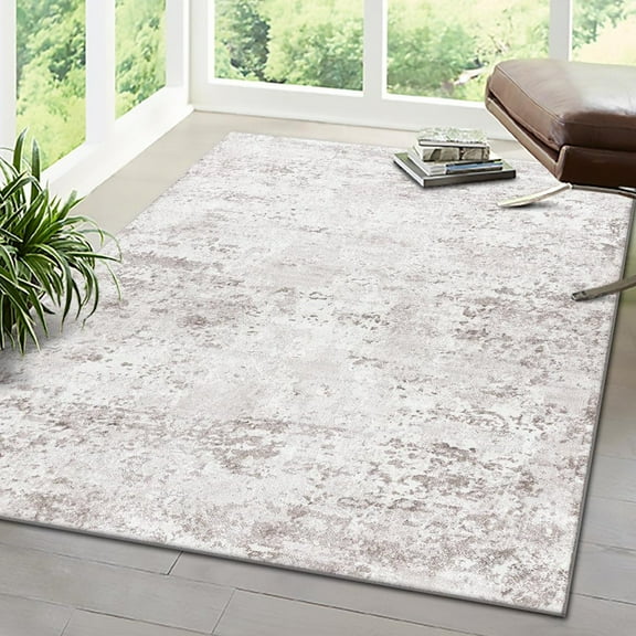 Unique Loom Eos Collection Area Rug - Borealis (2' x 3' 1" Rectangle Stone Gray/Ivory)