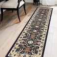 thumbnail image 1 of Unique Loom Espahan Collection Area Rug - Cape Cod (2' 7" x 10' Runner Navy Blue/Black), 1 of 13