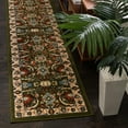 thumbnail image 1 of Unique Loom Espahan Collection Area Rug - Cape Cod (2' x 8' 2" Runner Green/Black), 1 of 11