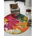 thumbnail image 1 of Unique Loom Estrella Collection Area Rug - Apollo (8' Round Multi/Beige), 1 of 7