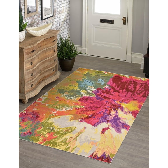 Unique Loom Estrella Collection Area Rug - Apollo (9' x 12' 2" Rectangle Multi/Beige)