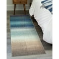 thumbnail image 1 of Unique Loom Estrella Collection Area Rug - Azura (2' 2" x 6' 7" Runner Blue/Ivory), 1 of 7