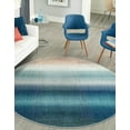 thumbnail image 1 of Unique Loom Estrella Collection Area Rug - Azura (8' Round Blue/Ivory), 1 of 7