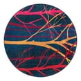 thumbnail image 1 of Unique Loom Estrella Collection Area Rug - Collserola (6' 1" Round Blue/Puce), 1 of 9