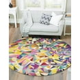 thumbnail image 1 of Unique Loom Estrella Collection Area Rug - Gracia (6' 1" Round Multi/Beige), 1 of 7