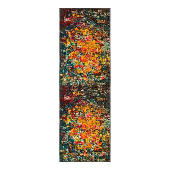 Unique Loom Estrella Collection Area Rug - Guell (2' 2" x 6' 9" Runner Multi/Blue)