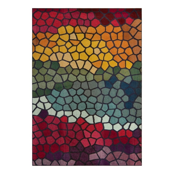 Unique Loom Estrella Collection Area Rug - Madrid (7' 1" x 10' Rectangle Multi/Cream)