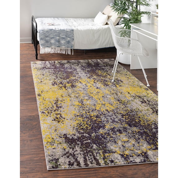 Unique Loom Estrella Collection Area Rug - Marigold (7' 1" x 10' Rectangle Multi/Beige)