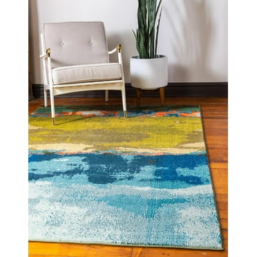 Unique Loom Estrella Collection Area Rug - Medina (3' 3" x 5' 3" Rectangle Blue/Green)