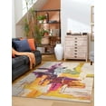 thumbnail image 1 of Unique Loom Estrella Collection Area Rug - Regis (6' 1" x 9' Rectangle Beige/Orange), 1 of 7
