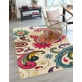thumbnail image 1 of Unique Loom Estrella Collection Area Rug - Rodeo (5' 1" x 8' Rectangle Cream/Orange), 1 of 7